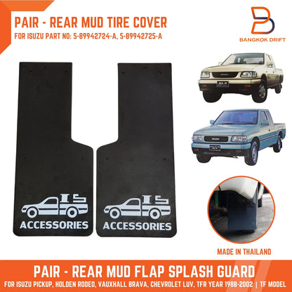 Rear Mud Flaps for Holden Rodeo TF 1988-2002 Isuzu Pickup Splash Guards