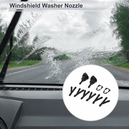 Windshield Washer Nozzle & 6 x Hose Connectors for Dodge