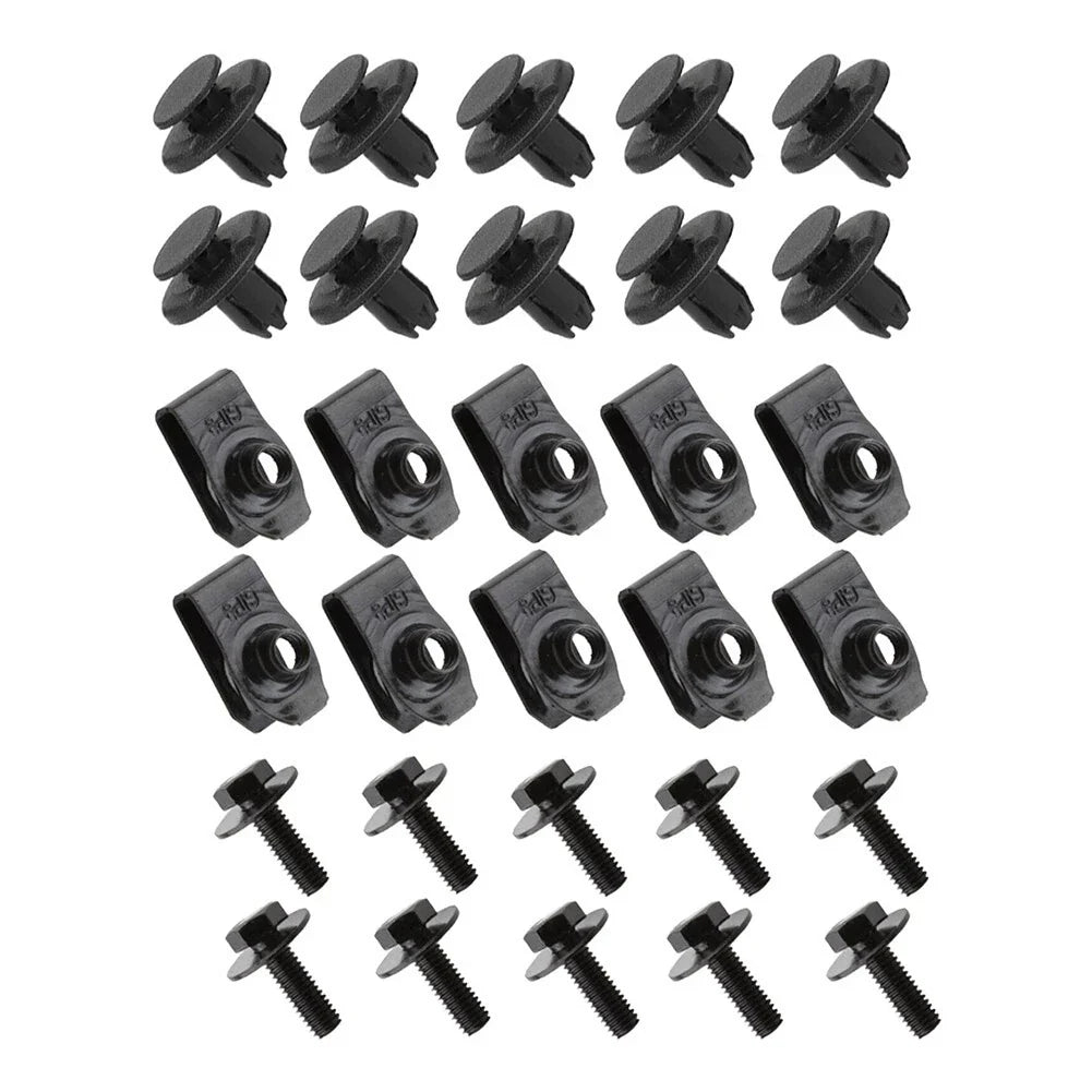 30 Engine Undertray Cover Clips for Nissan Qashqai (2007–2024)