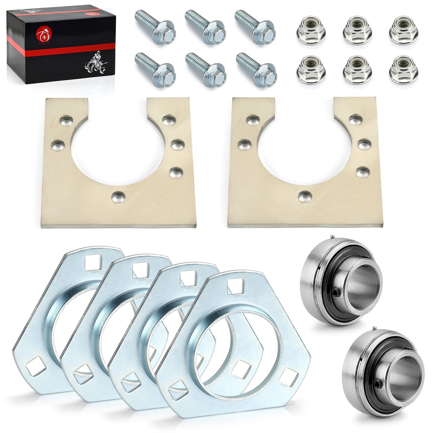 Go-Kart Live Axle Bearing Kit for Go-Kart Mini Bike (3-Hole)