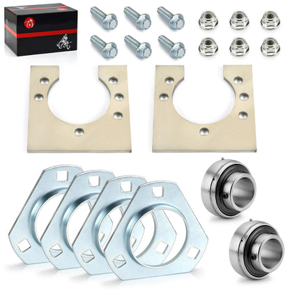 Go-Kart Live Axle Bearing Kit for Go-Kart Mini Bike (3-Hole)