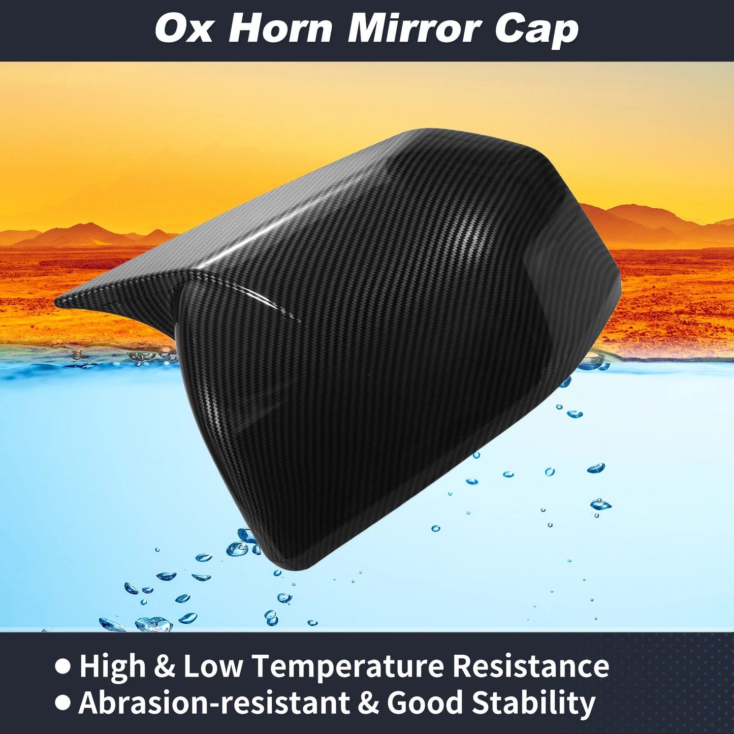 2X Rear View Mirror Cover Caps for Ford F150 (2015–2020)