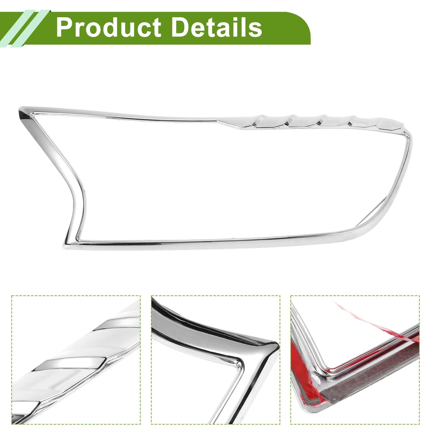 Set of 2 Headlight Trim Bezels for Ford Ranger (2015–2021)