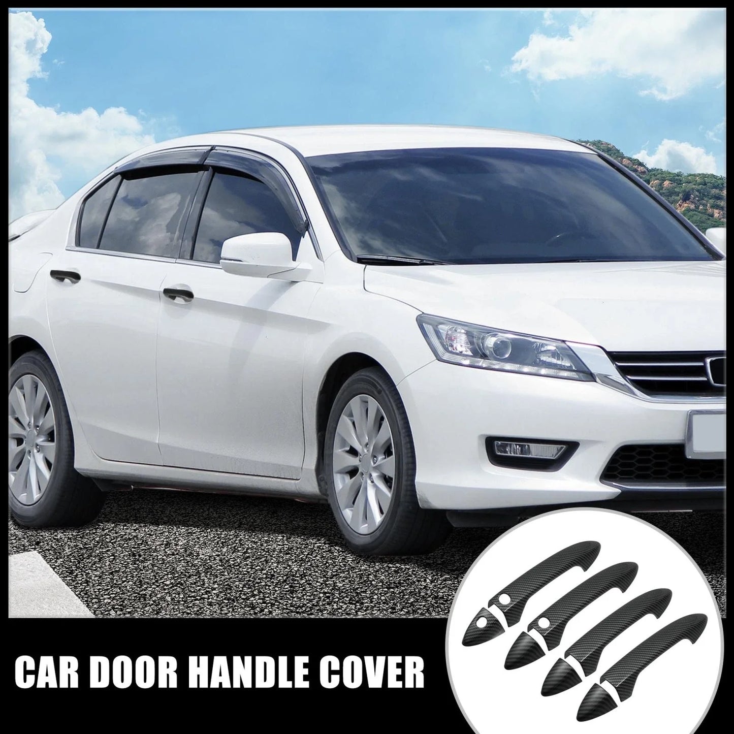 Car Door Handle Cover Trims for Honda Accord, Pilot (2018-2023) - 2 x Black