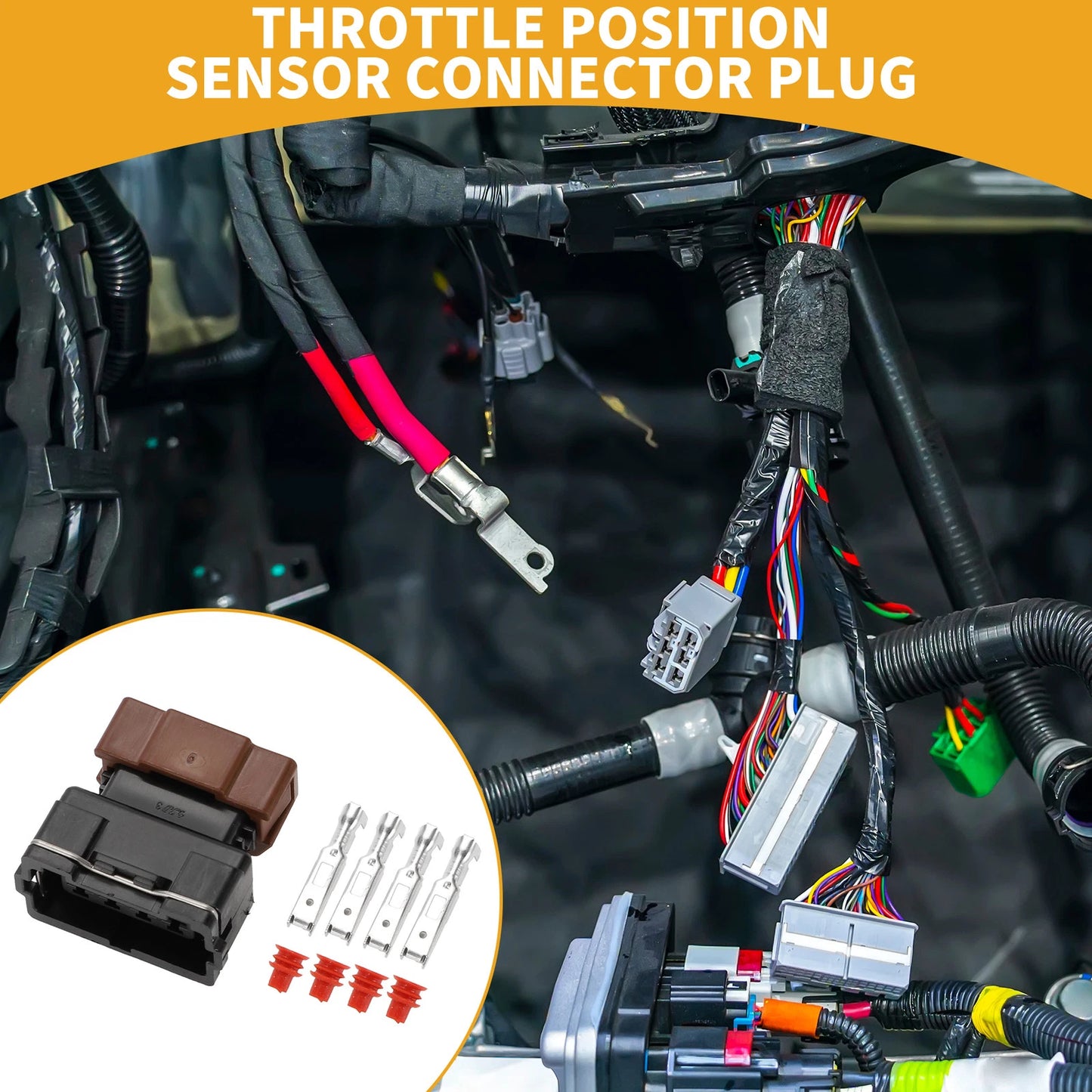 4 Pin Throttle Position Sensor Connector Plug for Mitsubishi