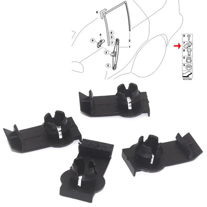 4 x Front Window Regulator Clips for BMW X5 (2000-2006)