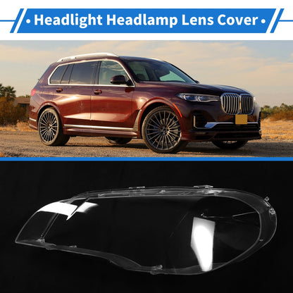 1 Pcs Headlight Lens Cover for BMW X5 E70 (2008–2013) PC Clear
