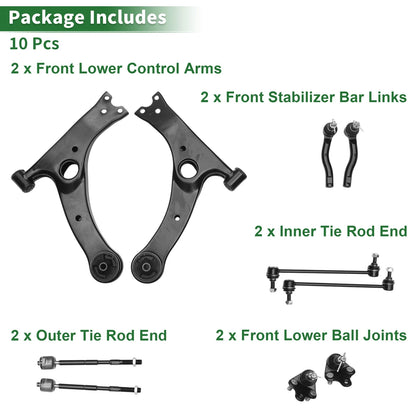 10X Front Lower Control Arms for Toyota Corolla (2003–2008) No.K640360/K640361