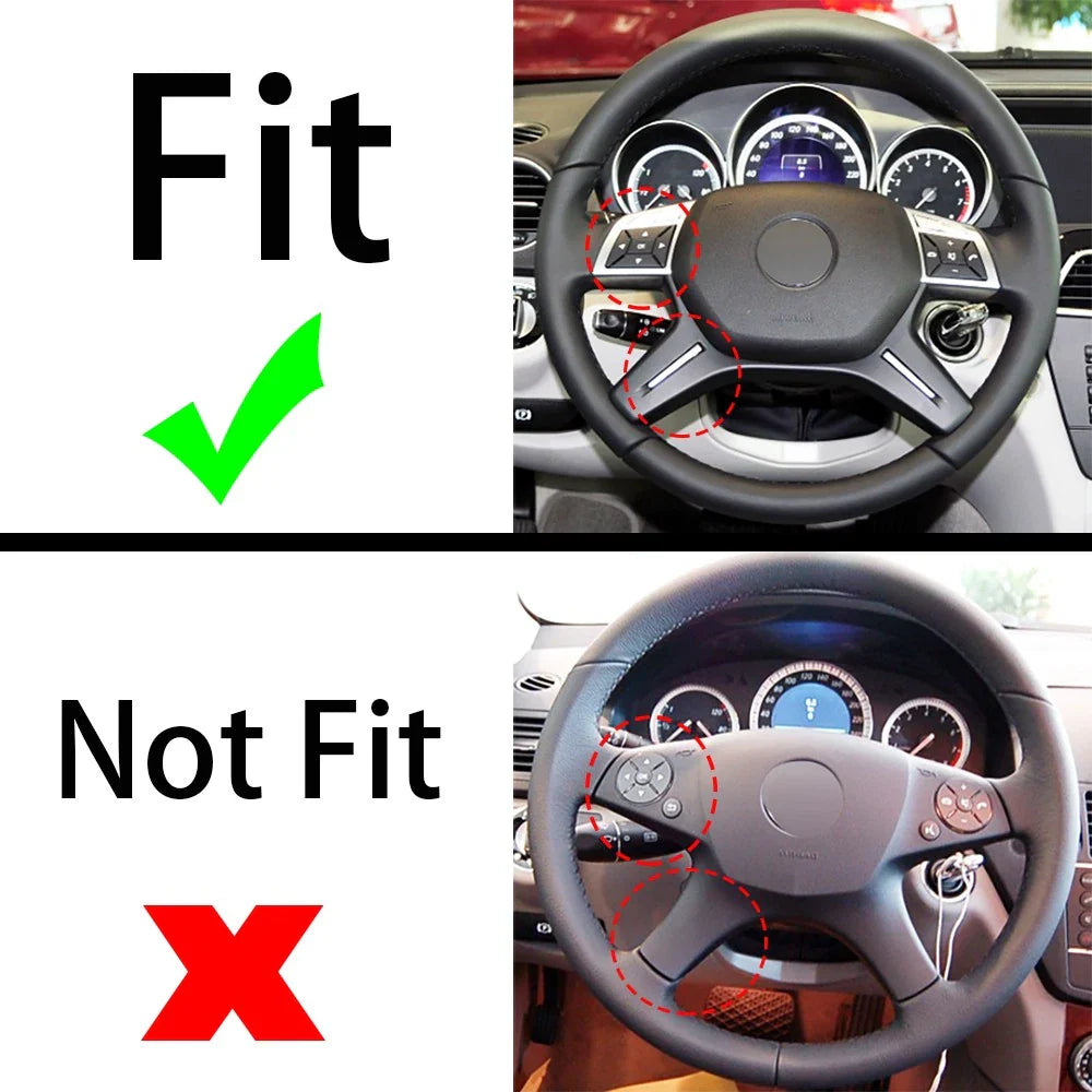 Carbon Style Steering Wheel Trim Cover for Mercedes-Benz ML-Class (2011–2014)