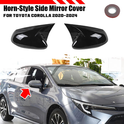 Horn Style Rearview Mirror Cover for Toyota Corolla Sedan Hatchback (2020–2024)