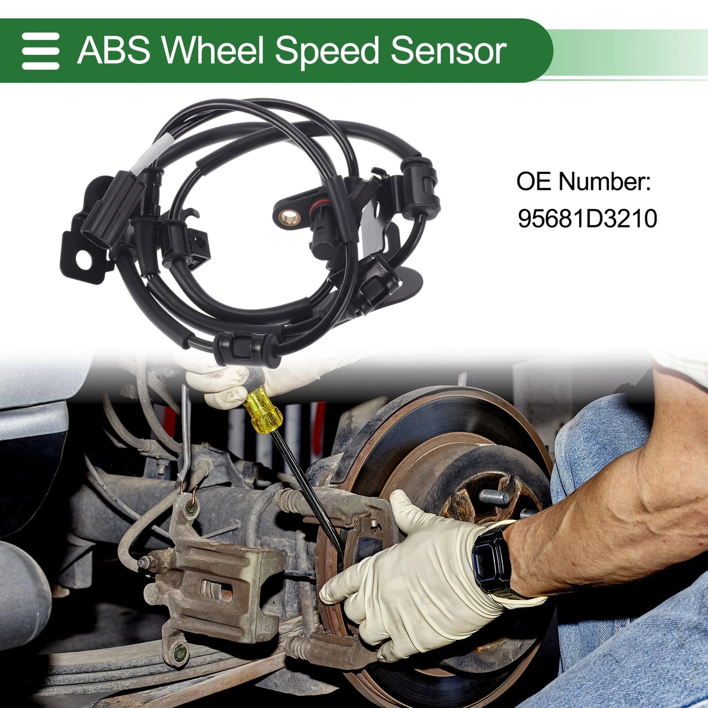 ABS Wheel Speed Sensor No. 95681D3210 for Hyundai Tucson (2016–2021)