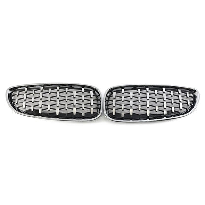 Pair of Front Grille Diamond Meteor Style Chrome Grill for BMW Z4 (2009–2016)