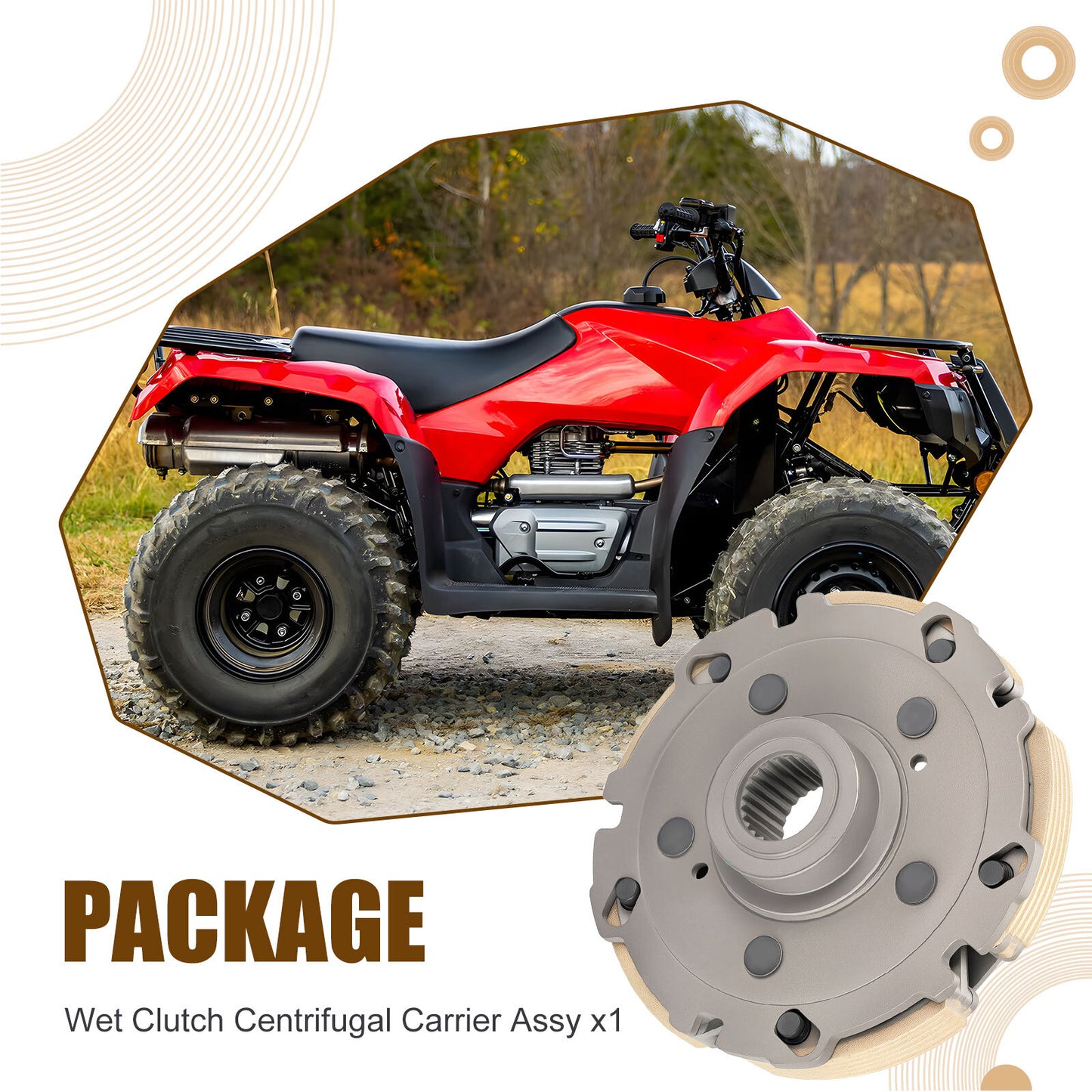 Wet Clutch Centrifugal Carrier for Honda FourTrax TRX300 (1988–2000)