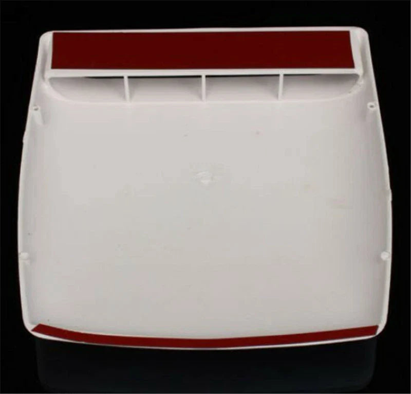 White ABS Car Air Flow Intake Hood Scoop Vent Cover