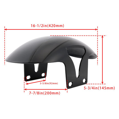 ABS Short Front Fender for Harley M8 Softail Fat Boy FLFB (2018–2024)