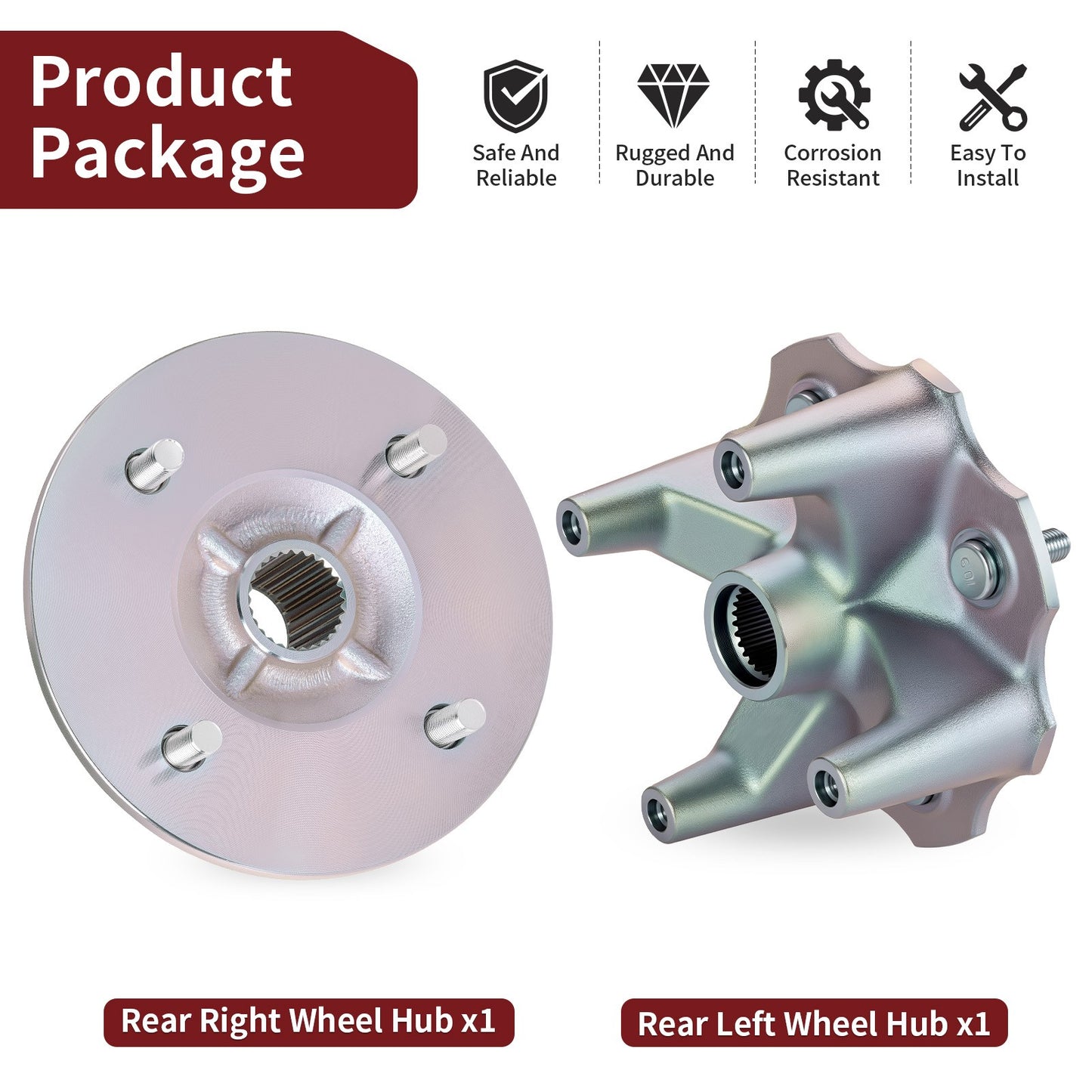 Rear Wheel Hubs for Yamaha Kodiak 400 450 (2005–2006)