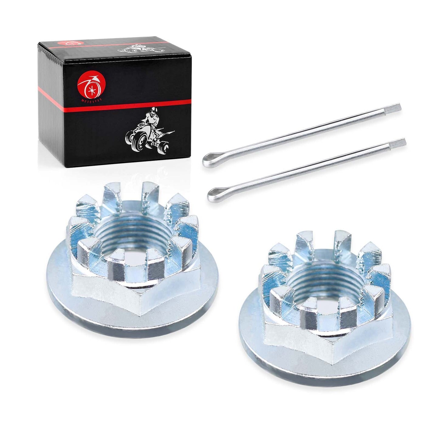 2X Front Axle Castle Nuts for Honda Recon 250 (2000–2009)