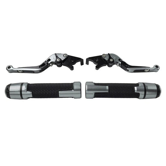 CNC Titanium Extendable Brake Clutch Levers & Grips for Daytona 675 (2006-2018)