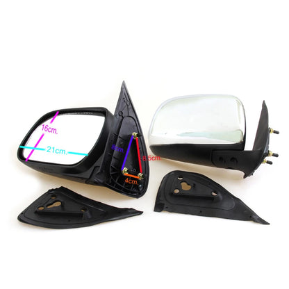 Set of 2 Chrome Door Wing Mirrors for Toyota Hilux (2005–2012)
