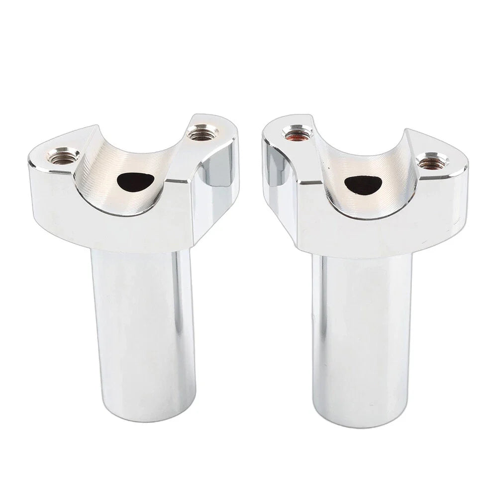 3.5" Chrome Straight Handlebar Risers for Harley Dyna Sportster Softail