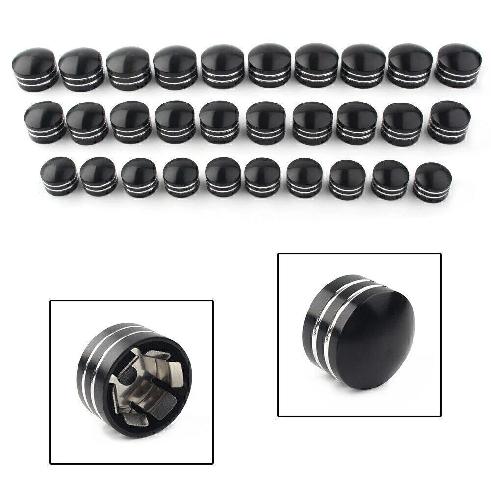 9mm Motor Bolt Topper Caps Covers for Harley Dyna V-Rod (2006-2017) - 10PCS