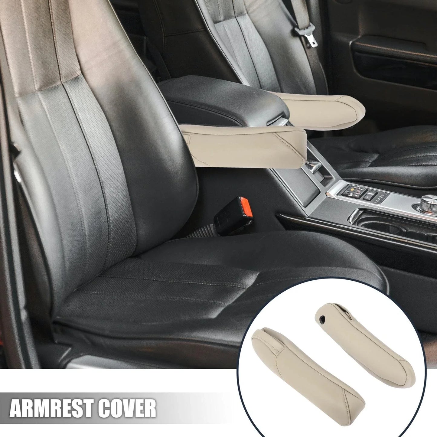 Beige Front Seat Armrest Cover for Honda CRV (2010-2011)