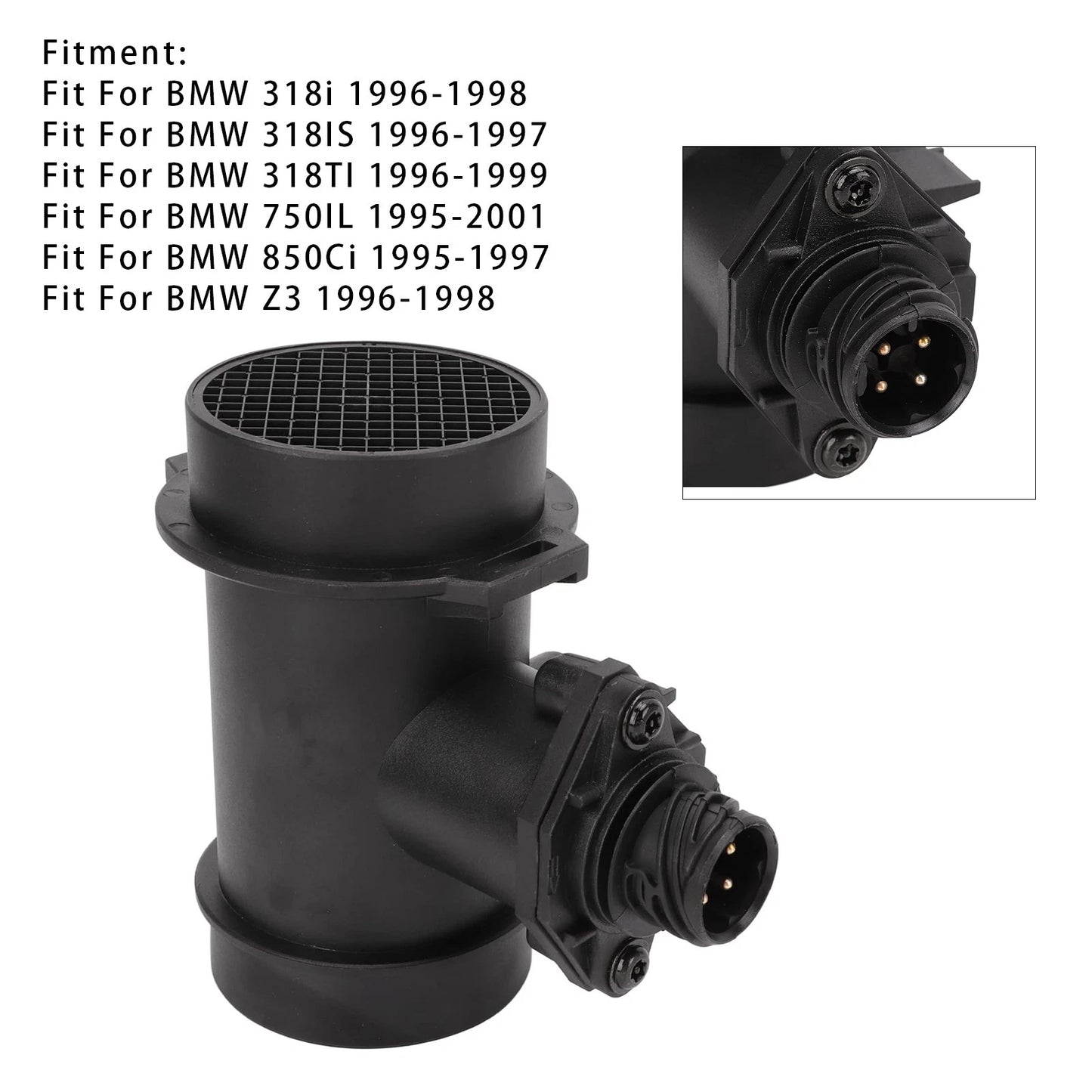 Mass Air Flow Meter Sensor for BMW 318i 750iL 850Ci Z3 (1992–2002) 0280217110