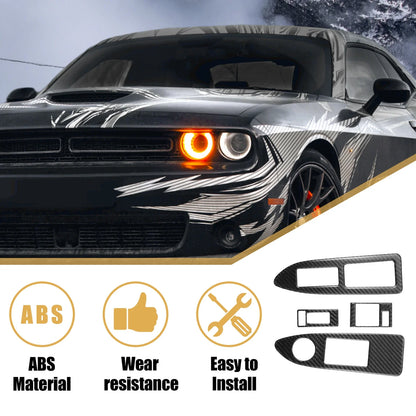 2 x Car Window Lift Trim Switch Panel Stickers for Dodge Challenger (2008-2014)