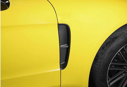 1 Pair Carbon Fiber Side Bonnet Air Vent Trim for Porsche Panamera (2017-2023)