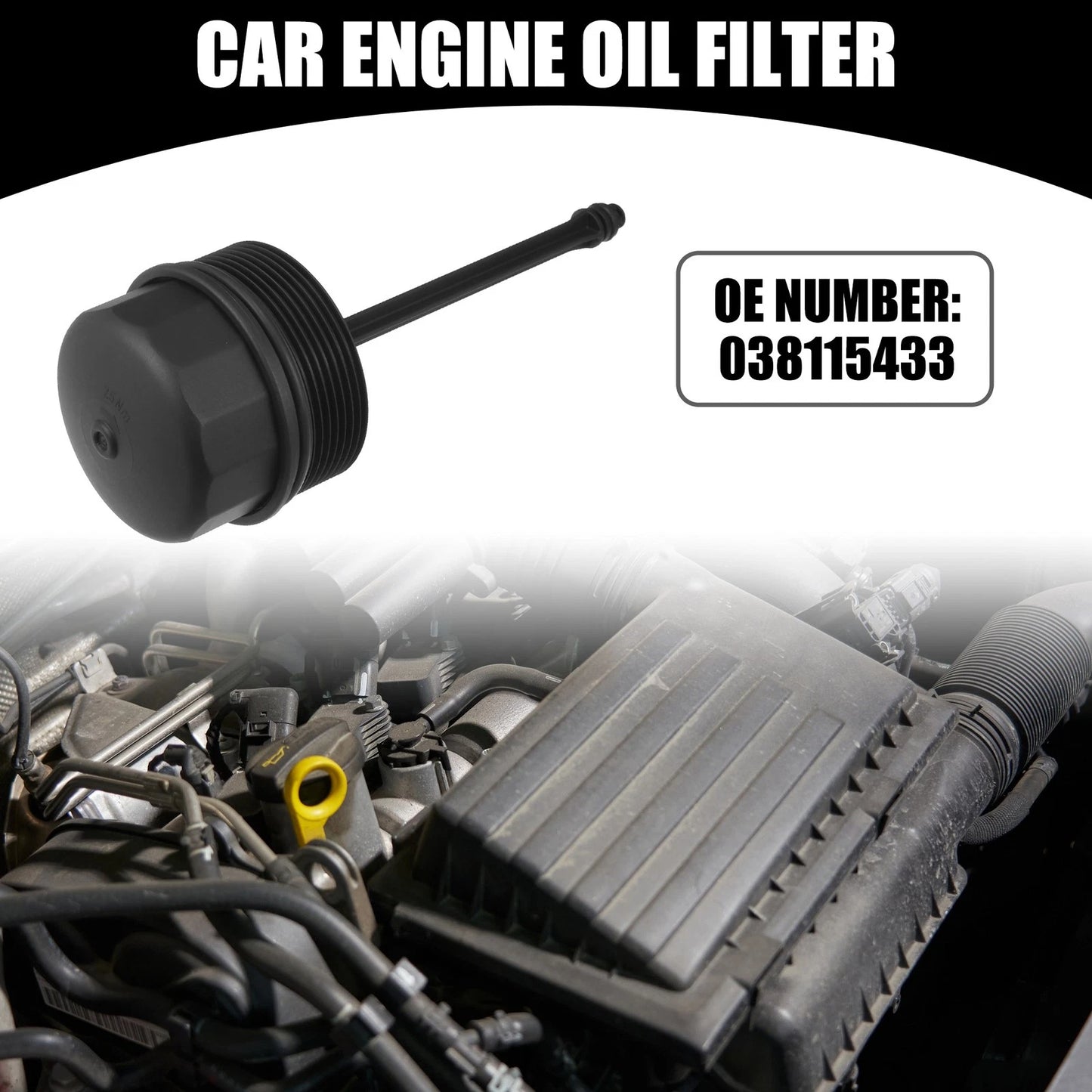 Oil Engine Filter Housing Cap Cover No. 038115433 for Volkswagen Golf IV (1997–2006)