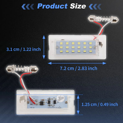 2X LED License Plate Light for MINI Cooper (R56) (2006–2013) No. 51132756227