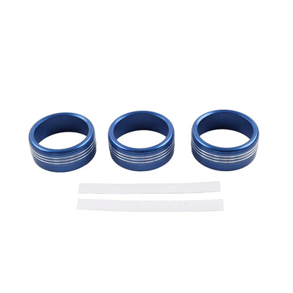 Set of 4 AC Climate Control Knob Ring Covers for Subaru Forester XV Crosstrek WRX (2014–2021) - Blue