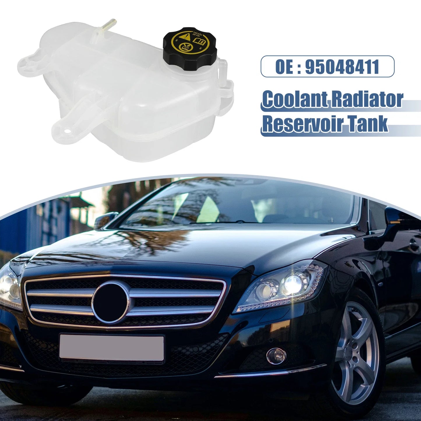 Coolant Radiator Reservoir Tank with Cap for Chevrolet Sonic (2012-2020)
