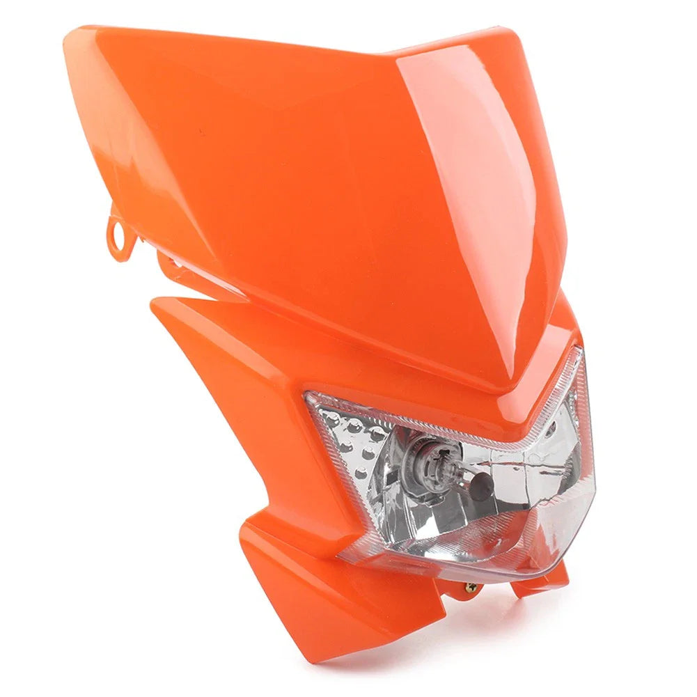 Front Headlight Fairing Lamp for MX Enduro Dirt Trail Bikes 250cc Orange