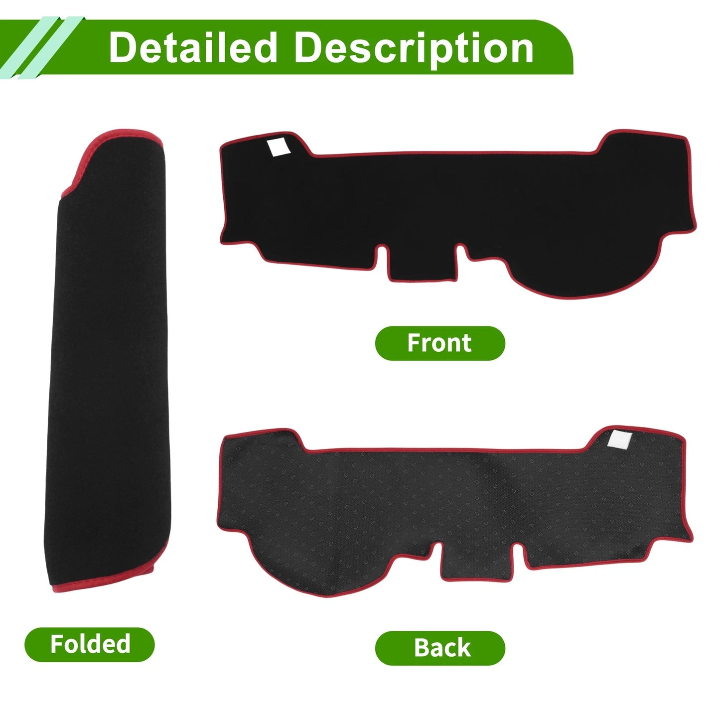 Dashboard Cover for Honda N-WGN JH3/JH4 (2019–2024) Black Red Anti-Slip