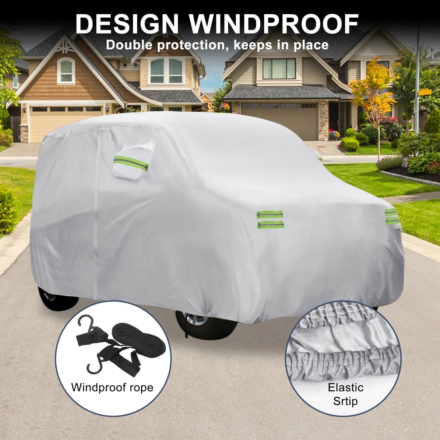Waterproof Car Cover with Hook for Honda N-BOX (350x148x165cm)