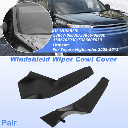 Set of 2 Windshield Cowl Replacement for Toyota Highlander (2008–2013) 53867-0E030
