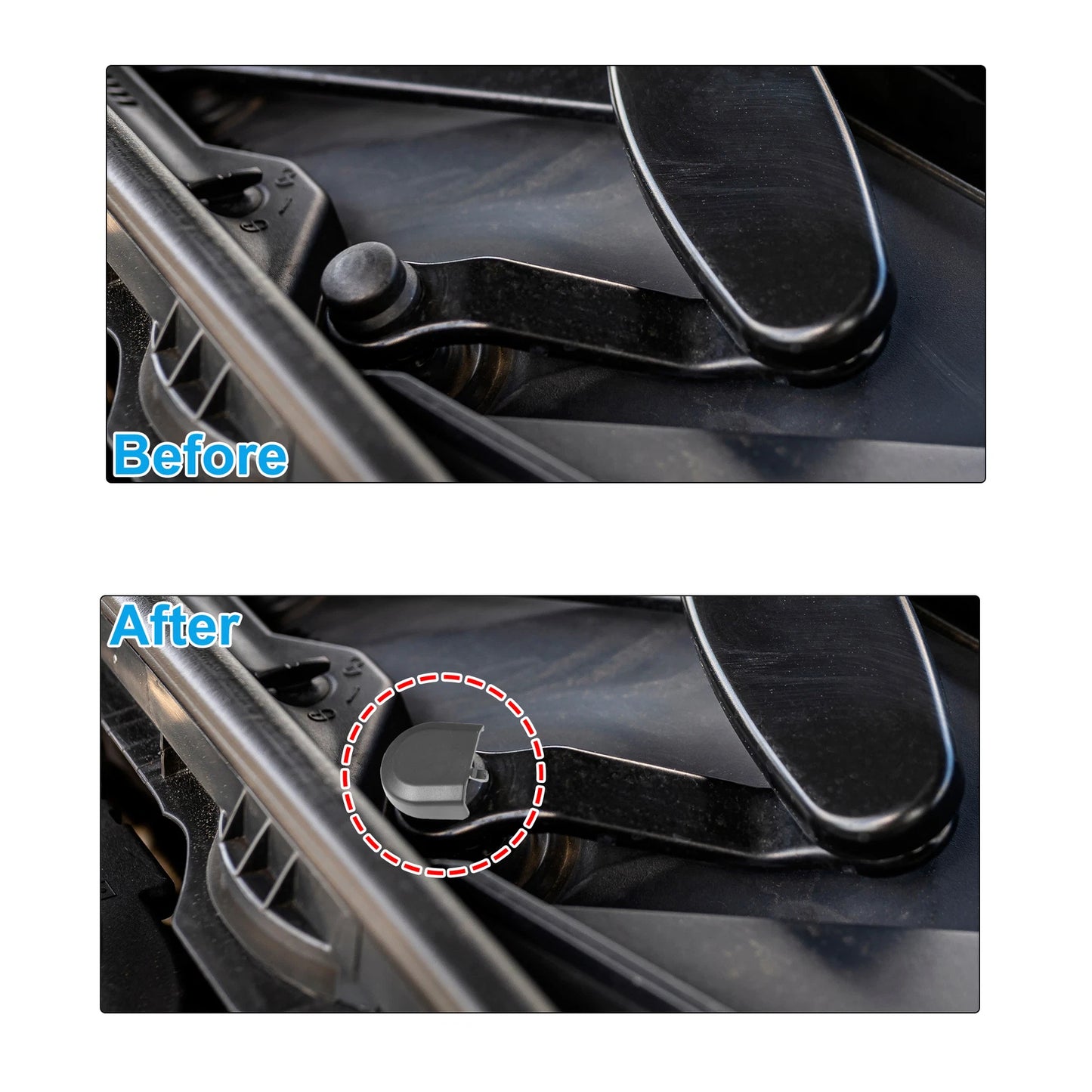 Wiper Arm Nut Cover Cap for Honda Civic (2006–2011) - Black