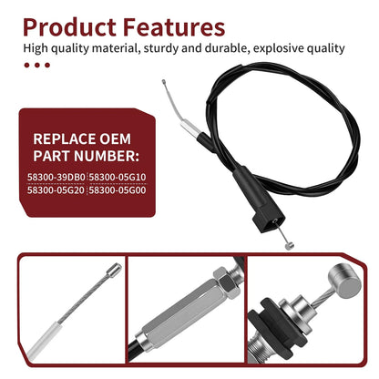 Throttle Cable 4x4 for Suzuki King Quad 300 (1999–2002)