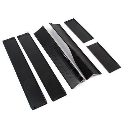 Universal Car Side Skirt Extension Rocker Panel Splitters Lip 78.7" Black