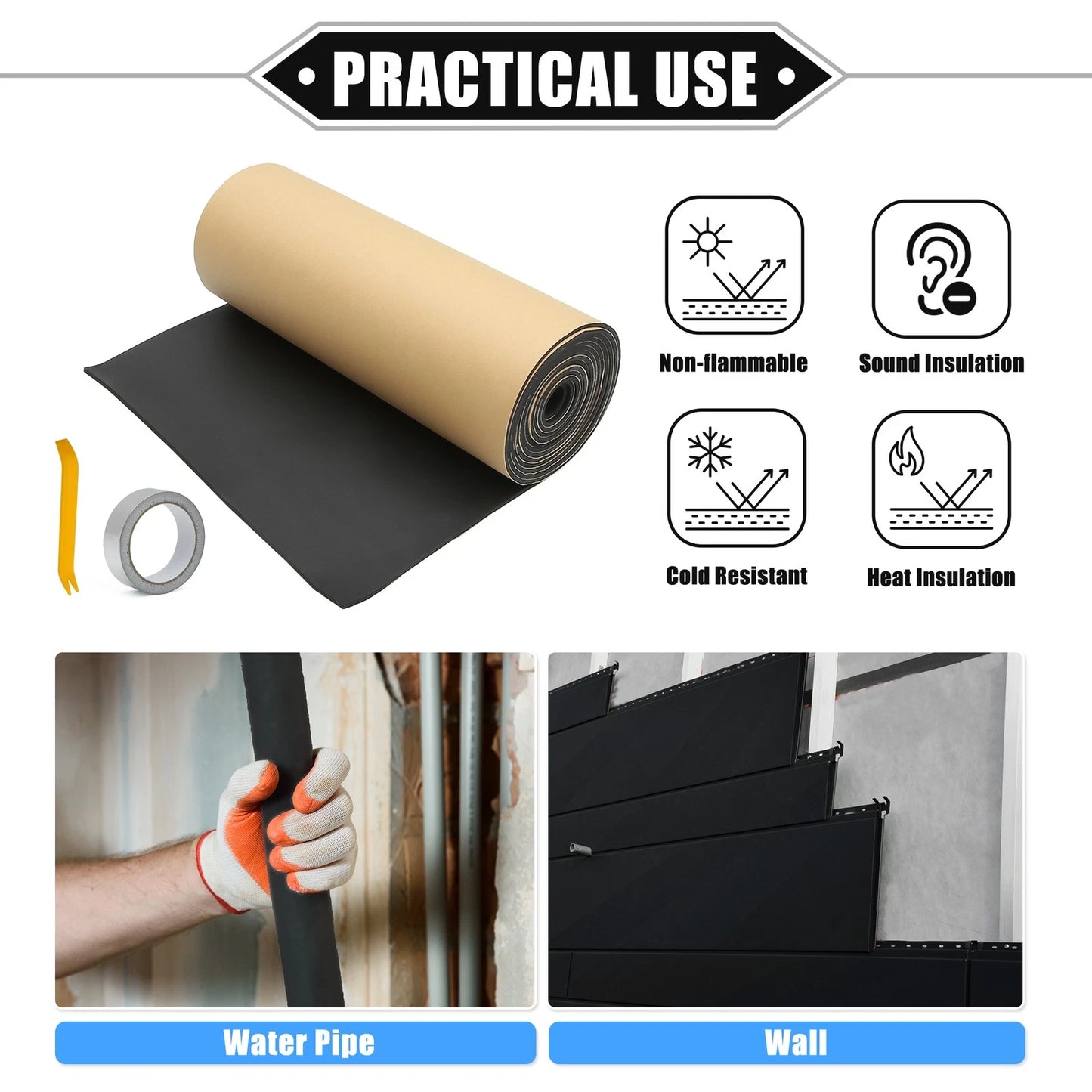 Sound Deadening Mat Kit 157mil 4mm 18sqft for Universal Car