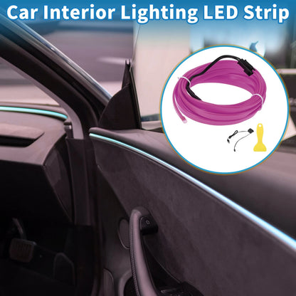 LED Strip Neon Wire for Universal Car Interior Decoration (3 Meter)