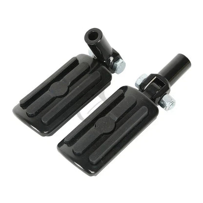Black Rear Passenger Foot Pegs Clevis Mount for Harley Softail Fatboy (2000-2006)