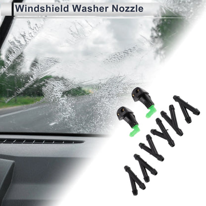 Washer Nozzle Set of 6 w/ Hose Connector for Honda (No. 76810S84A02)