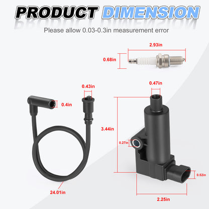 Ignition Coil & Spark Plug Set for Bennche Cowboy 250 400 500 (2015–2021)