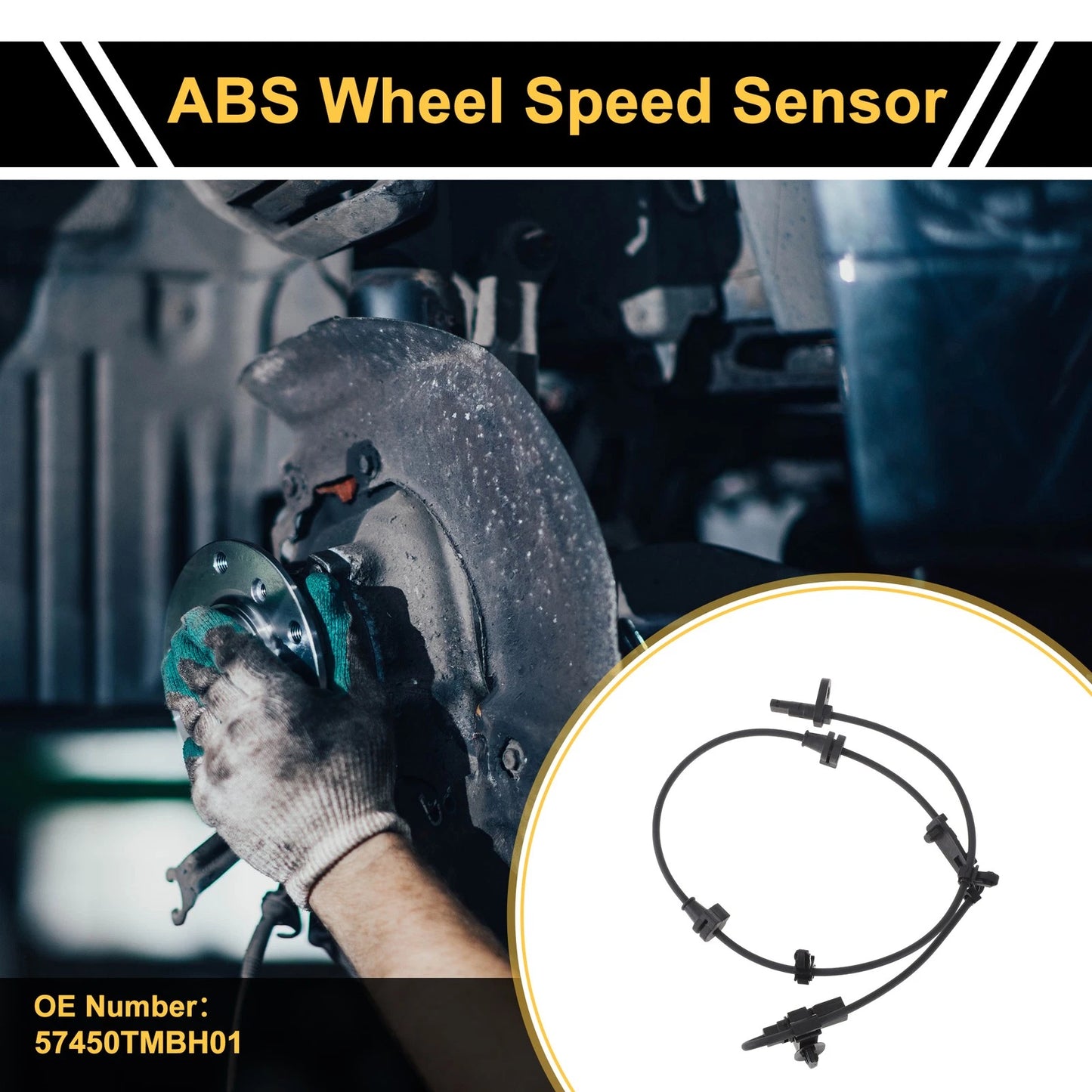 ABS Wheel Speed Sensor No. 57450TMBH01 for Honda CR-V (2017–2023) Front Right