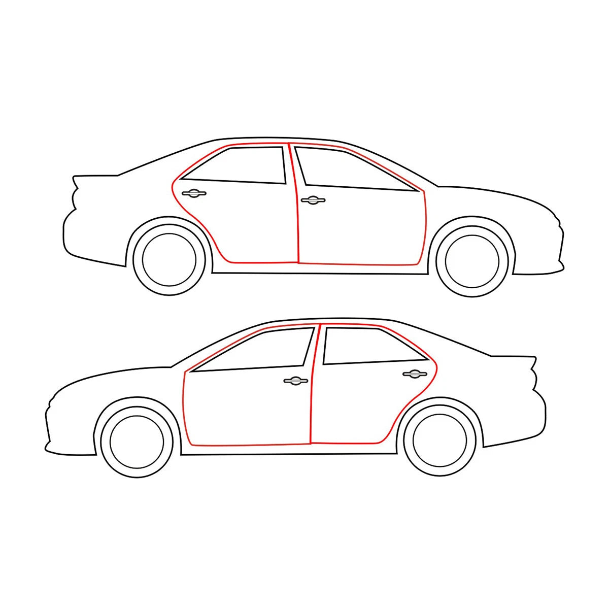 Front Rear Door Weatherstrip Set for Mazda Familia GLC 323 Sedan 1980-1985