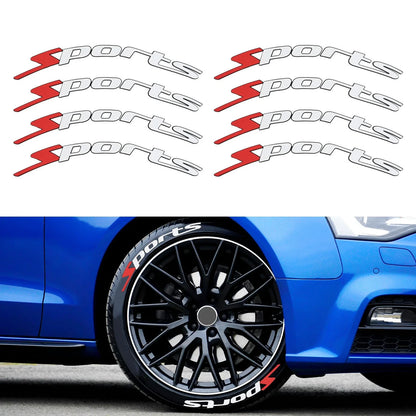 Stickers Customizable 3D Letters Rubber Tire & Wheel Styling for Car