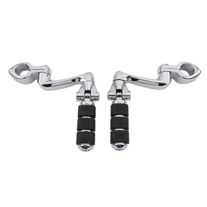 1 1/4" Engine Guard Foot Pegs Mount for Harley Touring Street Glide