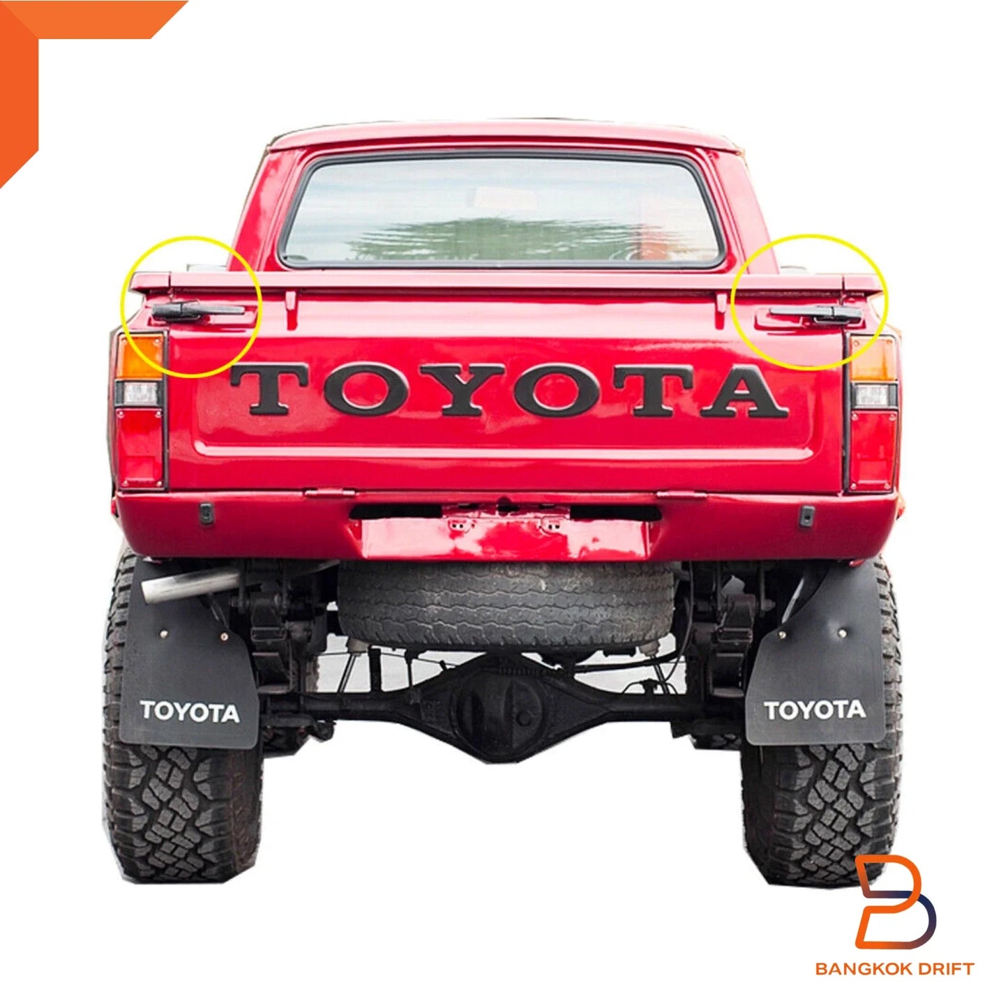 Chrome Tailgate Handle Lock for Toyota Hilux Ute (1984-2003)